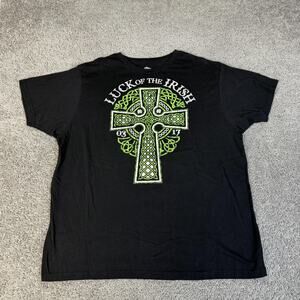Way To Celebrate! Shirt Mens XL Black St Patricks Day Celtic Cross Tagless